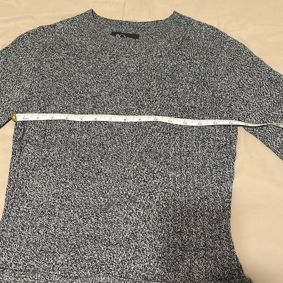 BCX Womens Gray & Black Ribbed Long Sleeve Above The Knee Sweater Dress S\M. NWT - Picture 8 of 12